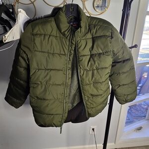 Place Olive Green Kids Puffer Jacket